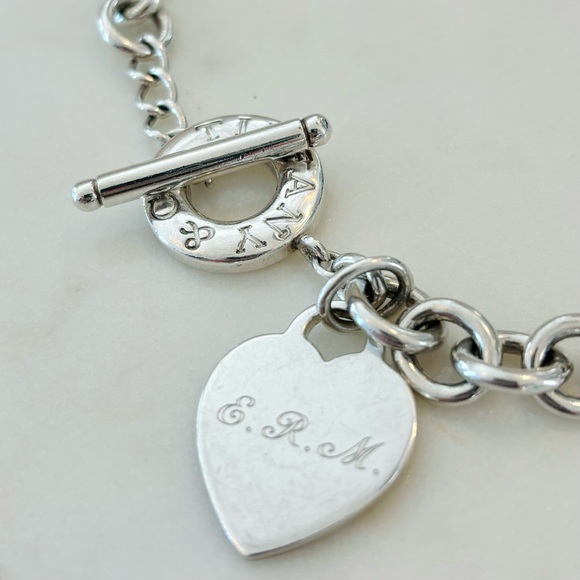 Tiffany & Co. Silver Heart Tag Toggle Necklace - Picture 6 of 7